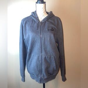 Puma women’s gray zip up jacket size medium